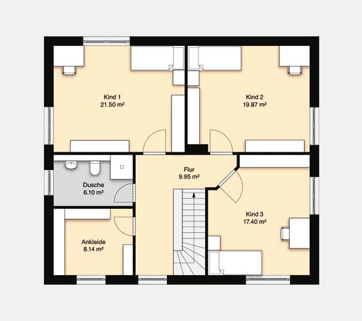 Massivhaus Hausidee Bad Berka von OHB Hausbau-Gruppe, Satteldach-Klassiker Grundriss 2