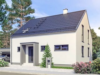 Massivhaus Hausidee Bad Kissingen von Ohrdrufer Hausbau Schmidt & Schwaab, Satteldach-Klassiker Außenansicht 2