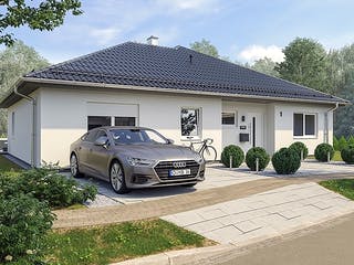 Massivhaus Hausidee Bad Neustadt von Ohrdrufer Hausbau Schmidt & Schwaab, Bungalow Außenansicht 1