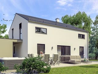 Massivhaus Hausidee Bad Staffelstein von Ohrdrufer Hausbau Schmidt & Schwaab, Satteldach-Klassiker Außenansicht 2