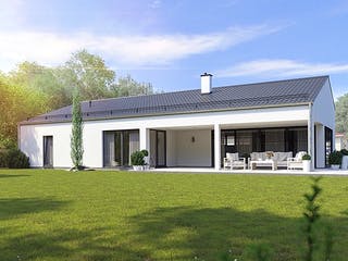 Massivhaus Hausidee Gera von OHB Hausbau-Gruppe, Bungalow Außenansicht 2