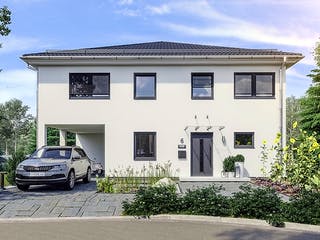 Massivhaus Hausidee Gotha von Ohrdrufer Hausbau Schmidt & Schwaab, Stadtvilla Außenansicht 2