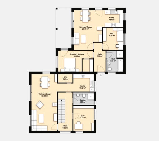 Massivhaus Hausidee Jena von OHB Hausbau-Gruppe, Satteldach-Klassiker Grundriss 1
