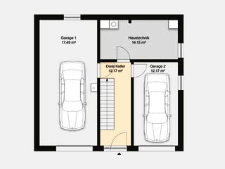Massivhaus Hausidee Jena von Ohrdrufer Hausbau Schmidt & Schwaab, Satteldach-Klassiker Grundriss 3