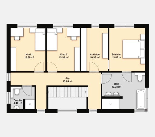 Massivhaus Hausidee Lichtenfels von OHB Hausbau-Gruppe, Stadtvilla Grundriss 2