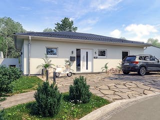 Massivhaus Hausidee Mühlhausen von Ohrdrufer Hausbau Schmidt & Schwaab, Bungalow Außenansicht 1
