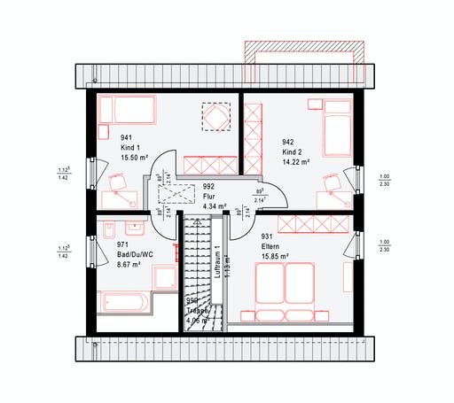 Okal F 86-92 B V1 Floorplan 2