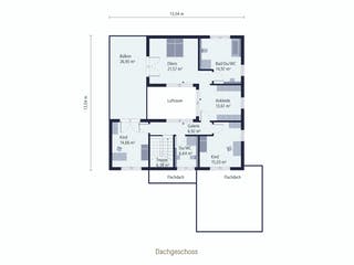 Fertighaus Musterhaus Bad Vilbel von OKAL Haus Schlüsselfertig ab 463900€, Pultdachhaus Grundriss 2