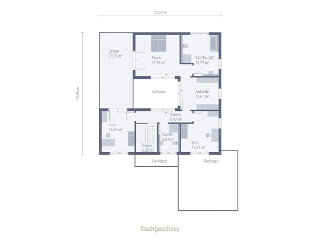 Fertighaus Musterhaus Bad Vilbel von OKAL Haus Schlüsselfertig ab 463900€, Pultdachhaus Grundriss 2