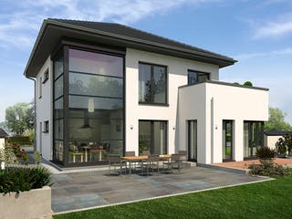 Fertighaus Musterhaus Ingolstadt von OKAL Haus Schlüsselfertig ab 407900€, Stadtvilla Außenansicht 1