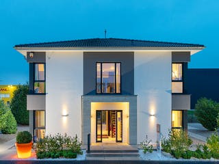 Fertighaus Musterhaus Köln von OKAL Haus Schlüsselfertig ab 574900€, Stadtvilla Außenansicht 2