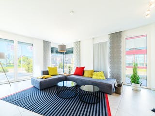 Fertighaus Musterhaus Mülheim-Kärlich von OKAL Haus Schlüsselfertig ab 519900€, Satteldach-Klassiker Innenansicht 1