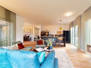 Fertighaus Musterhaus Stelle von OKAL Haus Schlüsselfertig ab 429900€, Bungalow Innenansicht 1