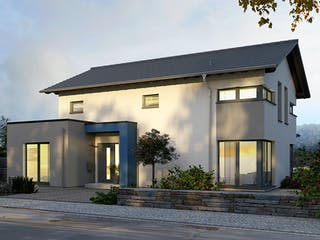 Fertighaus Musterhaus Werder von OKAL Haus Schlüsselfertig ab 527900€, Satteldach-Klassiker Außenansicht 1