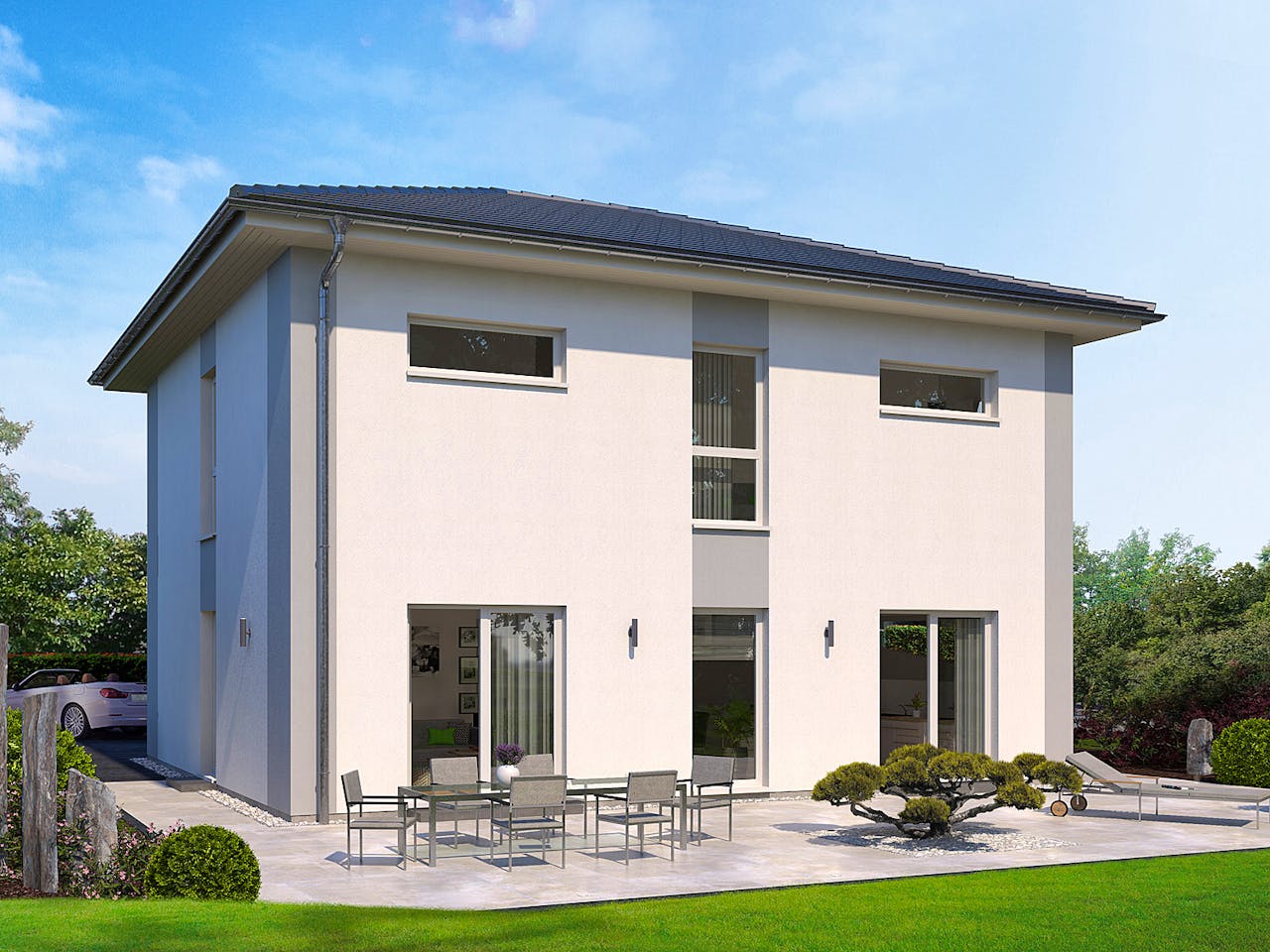 Fertighaus Stadtvilla 16 von OKAL Haus Schlüsselfertig ab 483900€, Stadtvilla Außenansicht 1