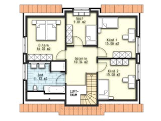 Massivhaus Kapella I von OLFA Haus Schlüsselfertig ab 322000€, Satteldach-Klassiker Grundriss 2