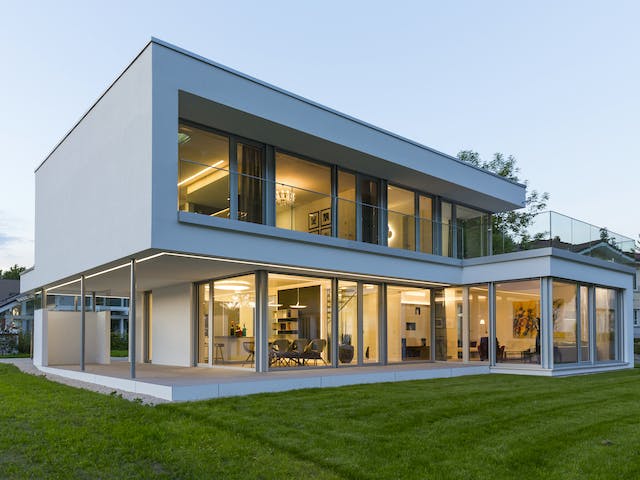 Fertighaus Open Mind 163 von Die HausManufaktur Schlüsselfertig ab 279000€, Cubushaus Außenansicht 2