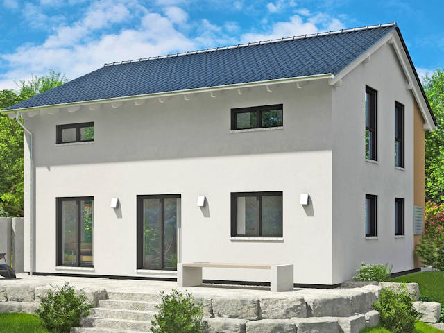 Fertighaus Oslo von Fingerhut Haus Schlüsselfertig ab 403506€, Satteldach-Klassiker Außenansicht 2