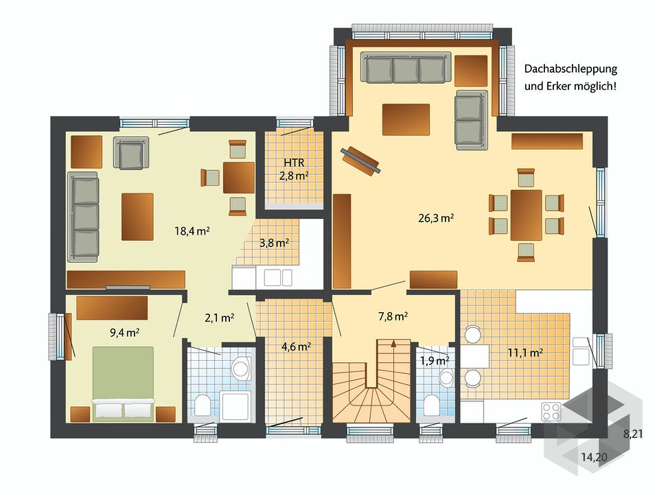 Oslo - mit Einliegerwohnung von Danhaus Grundriss