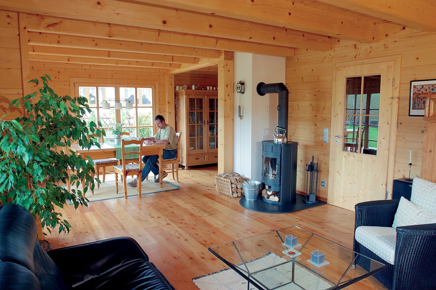 Blockhaus Ottenbach von Rems-Murr-Holzhaus Schlüsselfertig ab 447000€, Blockhaus Innenansicht 1
