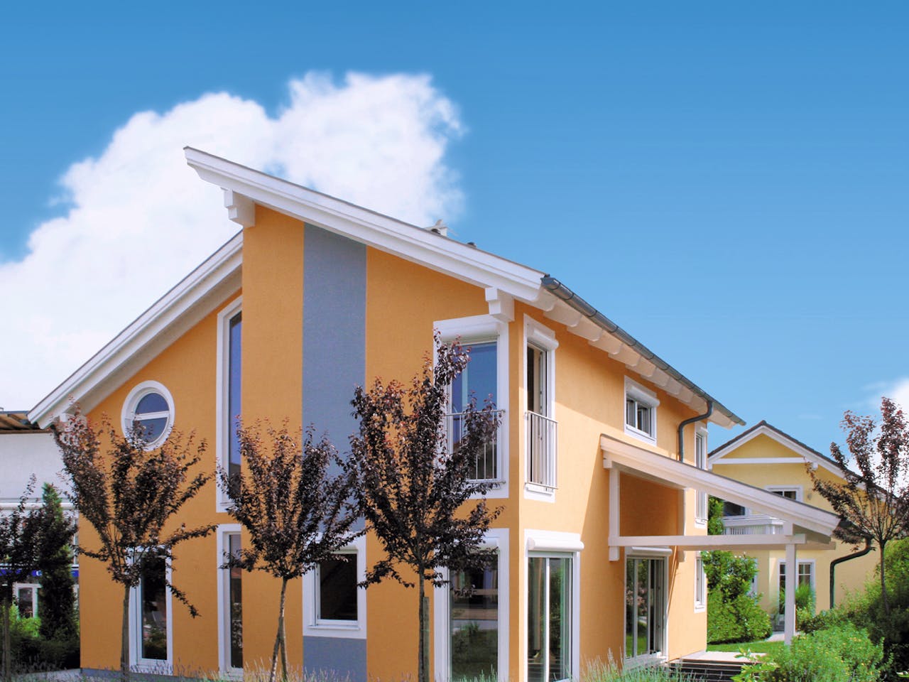 Fertighaus Angula von Fingerhut Haus Schlüsselfertig ab 513436€, Pultdachhaus Außenansicht 1