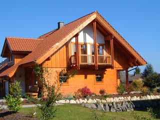 Fertighaus Palazzo - Holzriegelhaus von TIROLIA Bausatzhaus ab 92115€, Blockhaus Außenansicht 3