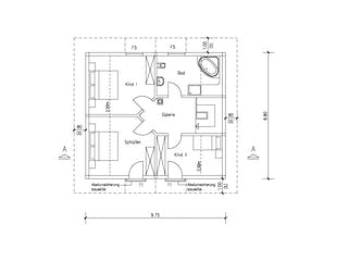 Fertighaus Palazzo - Holzriegelhaus von TIROLIA Bausatzhaus ab 92115€, Blockhaus Grundriss 1