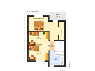 Fertighaus Paloma 117 von Klaus Kowalski Immobilien Schlüsselfertig ab 184357€, Pultdachhaus Grundriss 1