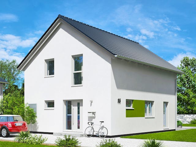 Fertighaus Paris von Fingerhut Haus Schlüsselfertig ab 380058€, Satteldach-Klassiker Außenansicht 2