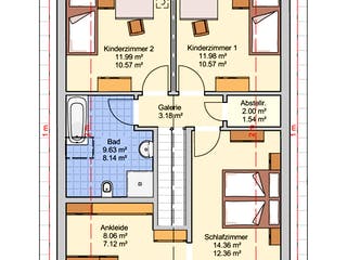 Fertighaus Paris von Fingerhut Haus Schlüsselfertig ab 380058€, Satteldach-Klassiker Grundriss 2