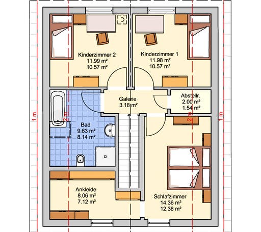 Fertighaus Paris von Fingerhut Haus Schlüsselfertig ab 342703€, Satteldach-Klassiker Grundriss 2