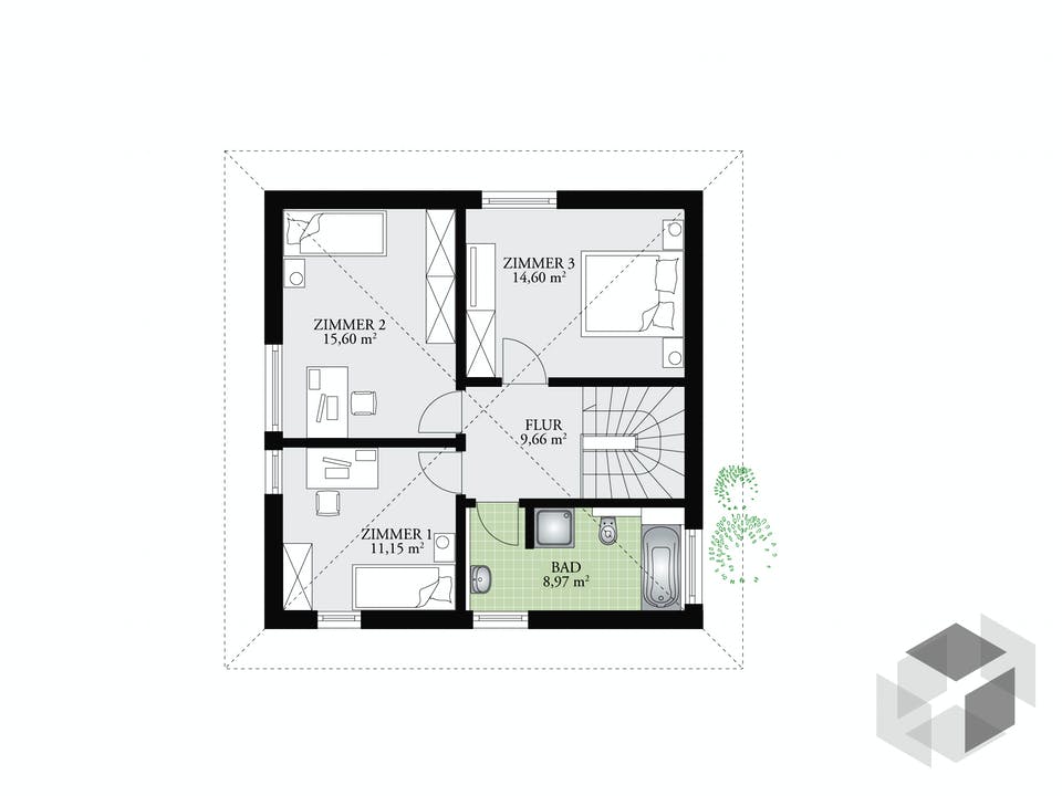 Park 121 W von DAN-WOOD HOUSE Grundriss