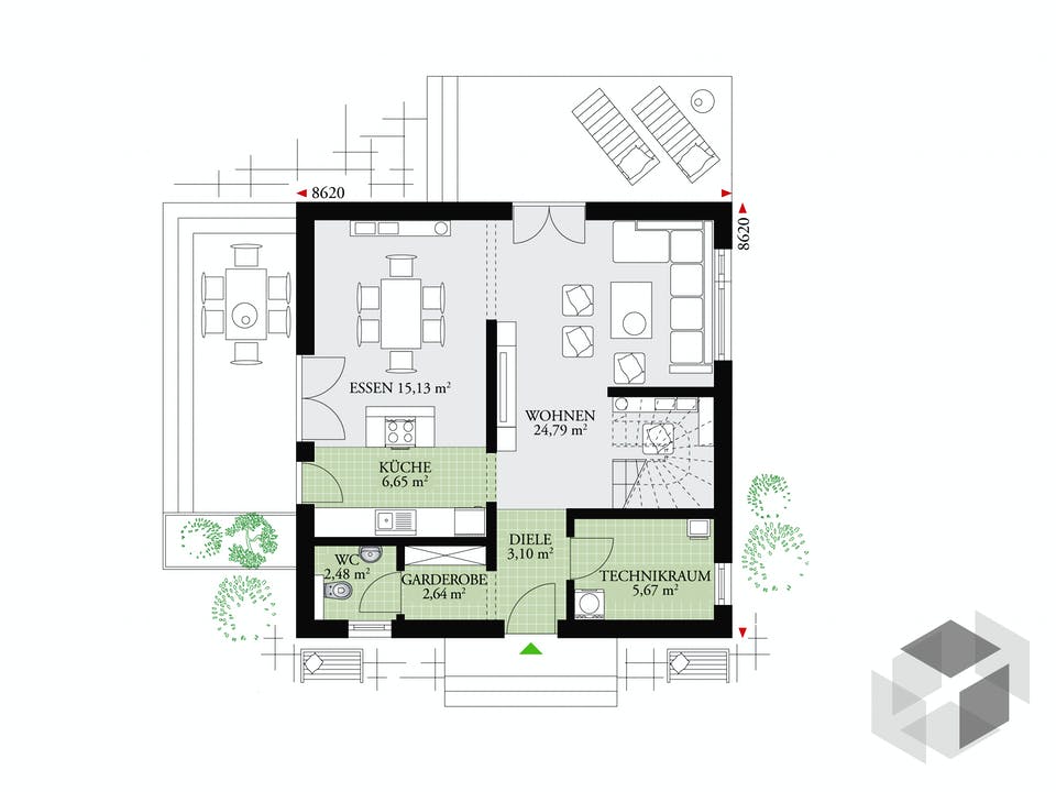 Park 121 W von DAN-WOOD HOUSE Grundriss