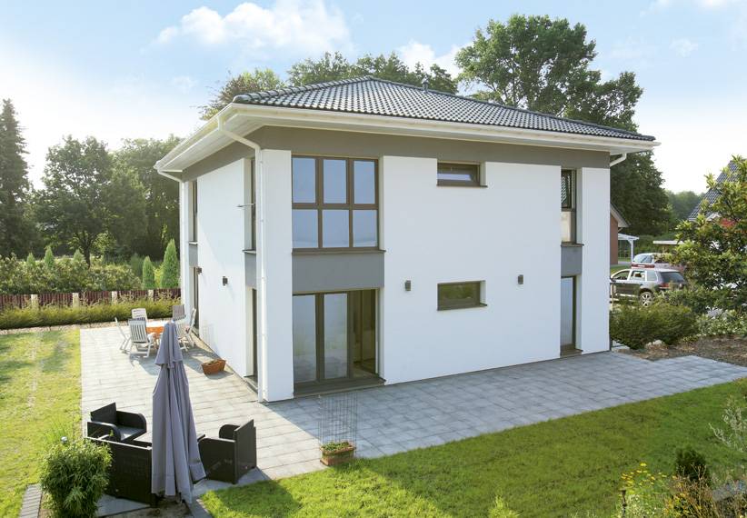 Fertighaus Park 169 W (out) von Danwood - Österreich Schlüsselfertig ab 259000€, Stadtvilla Außenansicht 1