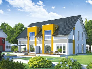 Fertighaus Partner 128 von Danwood - Österreich Schlüsselfertig ab 211900€, Satteldach-Klassiker Außenansicht 1