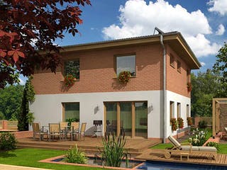 Massivhaus Passiv II von CMF Creativ Massiv Flexibel HAUSBAU Schlüsselfertig ab 227800€, Stadtvilla Außenansicht 1