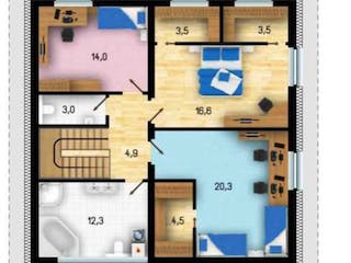 Massivhaus Passiv II von CMF Creativ Massiv Flexibel HAUSBAU Schlüsselfertig ab 227800€, Stadtvilla Grundriss 2