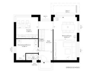 Fertighaus Passivhaus 2020 von wir leben haus Schlüsselfertig ab 302867€, Cubushaus Grundriss 2