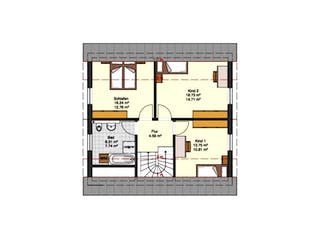 Fertighaus Paul von Zimmermann Haus, Satteldach-Klassiker Grundriss 1