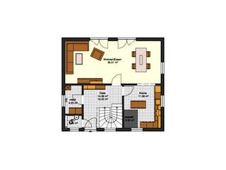 Fertighaus Paul von Zimmermann Haus, Satteldach-Klassiker Grundriss 2