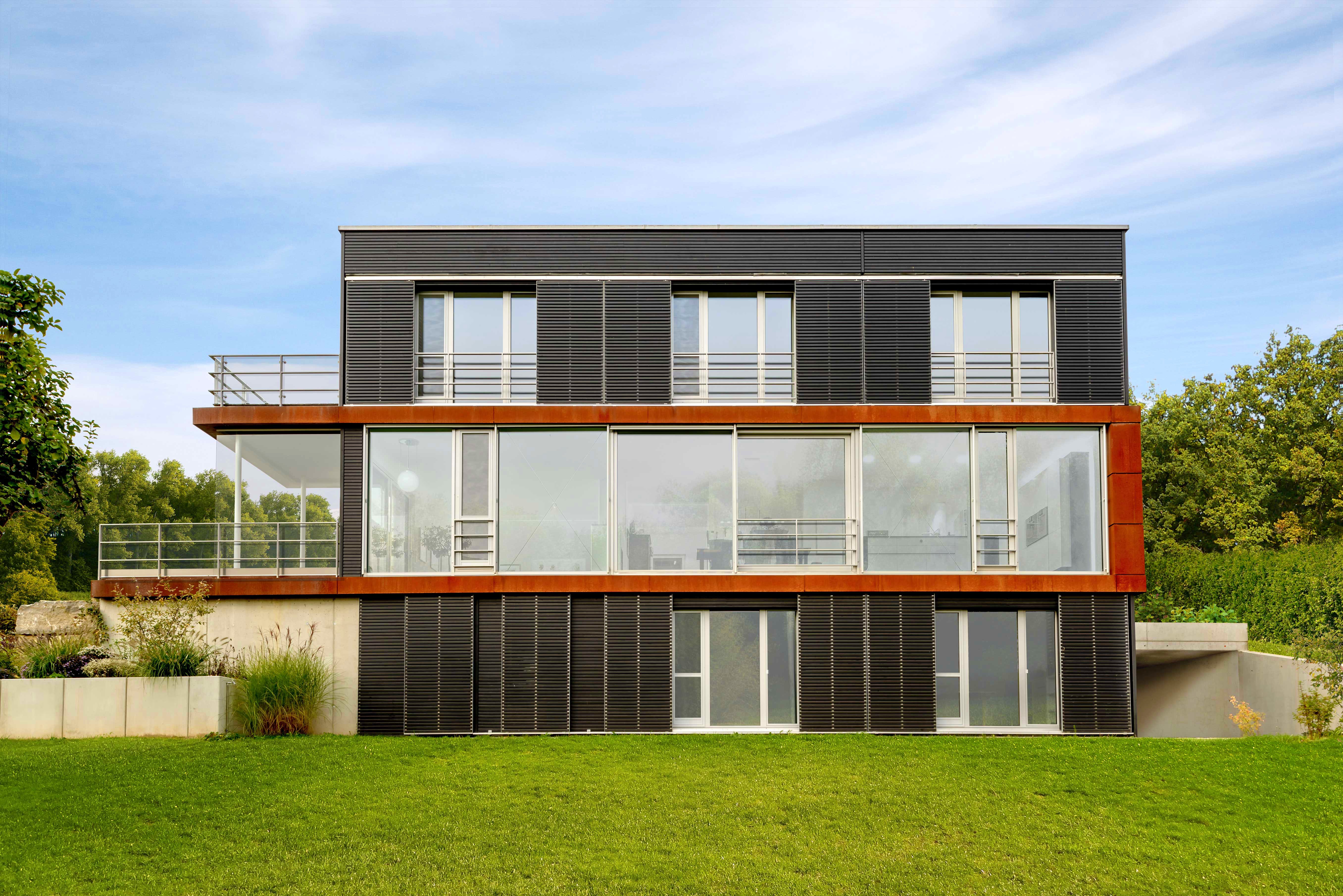 Fertighaus Pawliczec - Kundenhaus von Bau-Fritz Schlüsselfertig ab 1225000€, Cubushaus Außenansicht 1