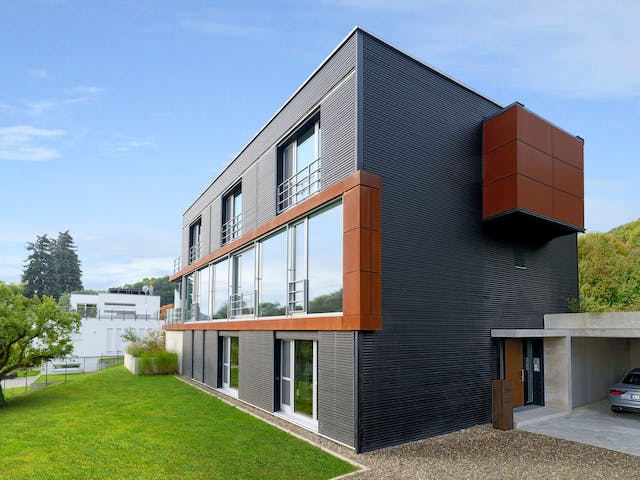 Fertighaus Pawliczec - Kundenhaus von Bau-Fritz Schlüsselfertig ab 1225000€, Cubushaus Außenansicht 5