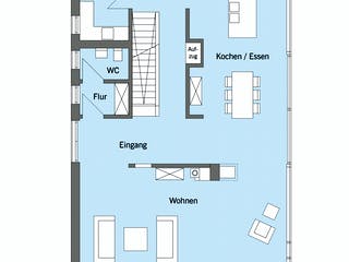 Fertighaus Pawliczec - Kundenhaus von Bau-Fritz Schlüsselfertig ab 1225000€, Cubushaus Grundriss 1