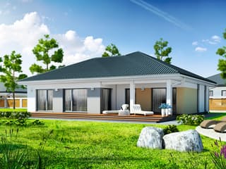 Fertighaus Perfect 125 von Danwood Schlüsselfertig ab 186900€, Bungalow Außenansicht 2