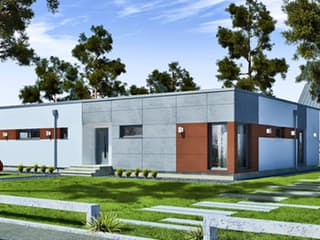 Fertighaus Perfect 149 Cube von Danwood Schlüsselfertig ab 214500€, Bungalow Außenansicht 2