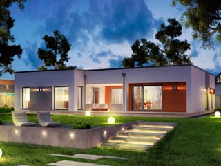 Fertighaus Perfect 149 Cube von Danwood Schlüsselfertig ab 214500€, Bungalow Außenansicht 3