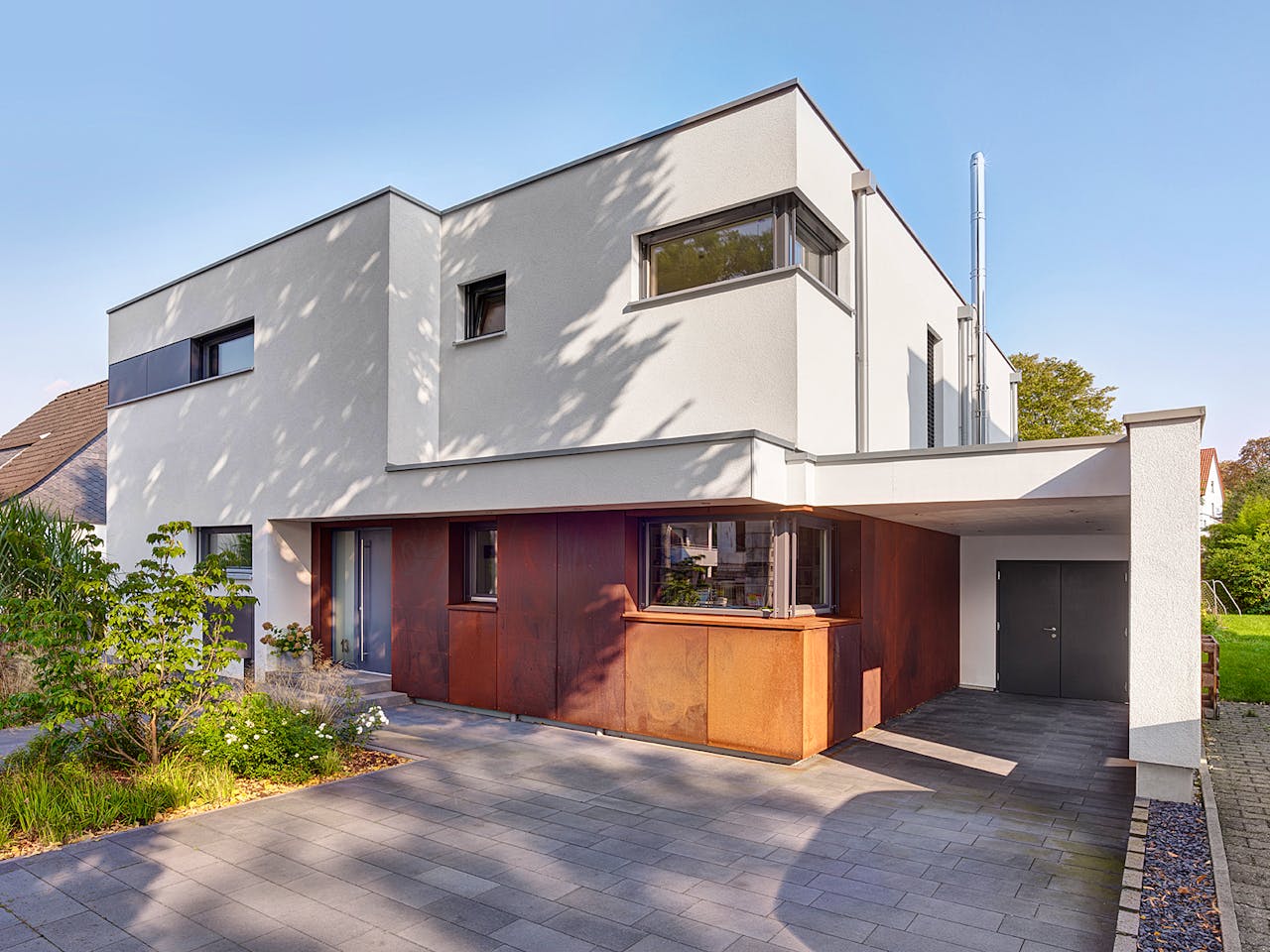 Fertighaus Stadtvilla Cube von petershaus, Stadtvilla Außenansicht 1