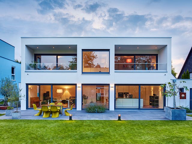 Fertighaus Stadtvilla Cube von petershaus, Stadtvilla Außenansicht 4