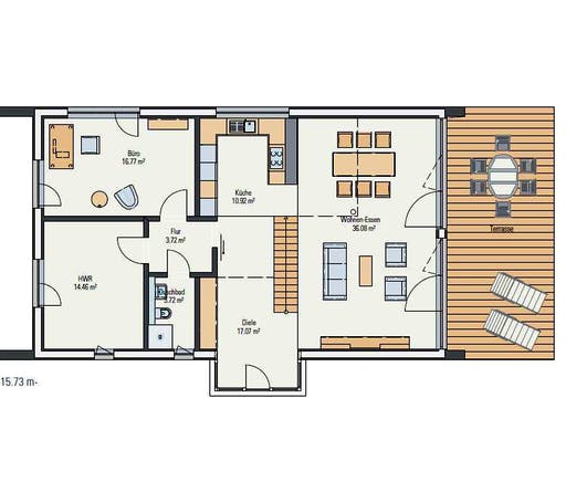 Fertighaus Lichthaus von petershaus, Satteldach-Klassiker Grundriss 1