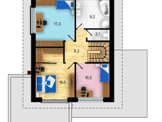 Massivhaus Picasso von CMF Creativ Massiv Flexibel HAUSBAU Schlüsselfertig ab 243900€, Satteldach-Klassiker Grundriss 2